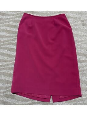 Le Suit Women's Pink Lined Knee Length Straight Pencil Skirt Size 8 Y2K